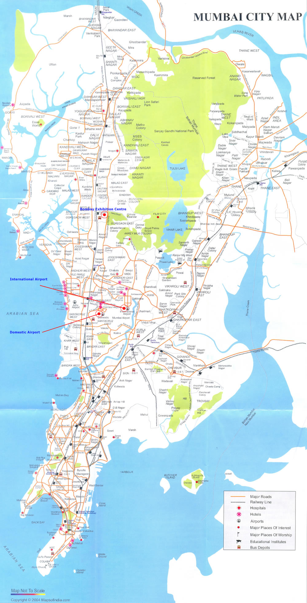 city map of mumbai