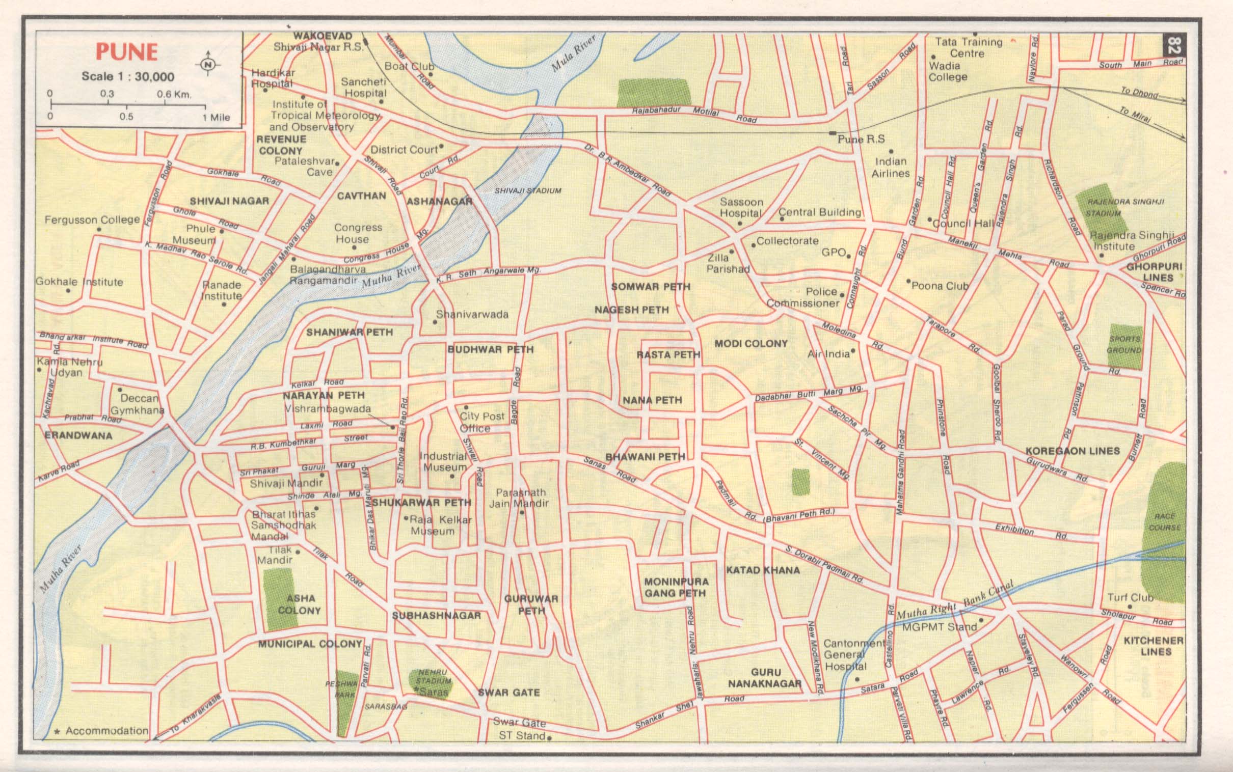Pune City Map Poona