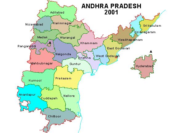 andhra regions map Vijayawada