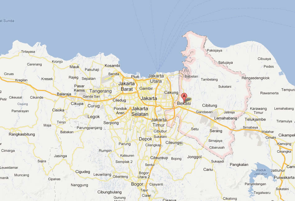 map of Bekasi