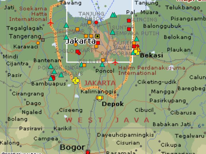 Jakarta Map and Jakarta Satellite Image