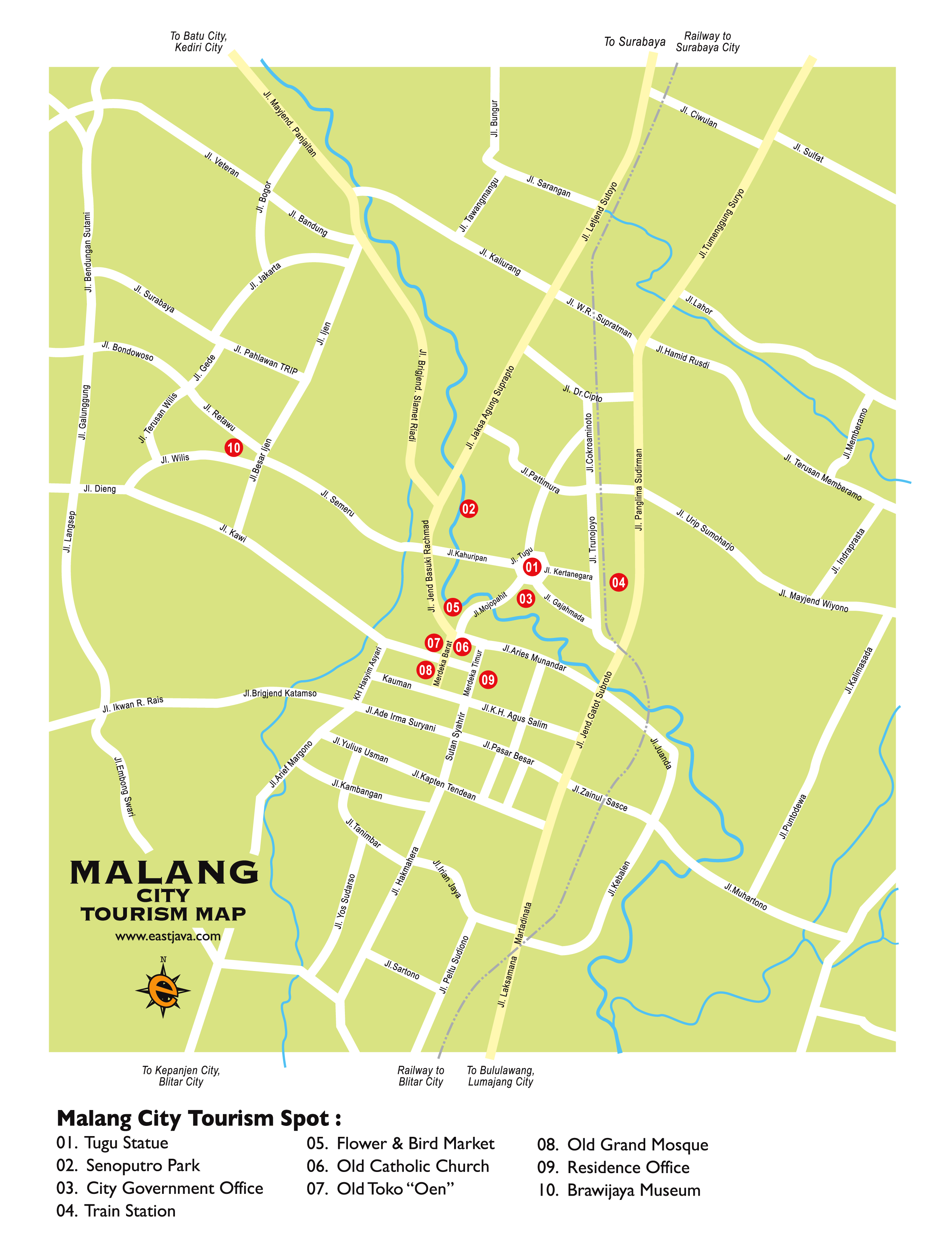 Malang city map