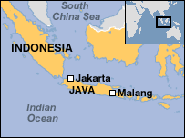 indonesia java malang map