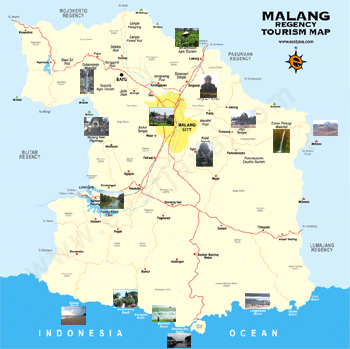 malang tourism map