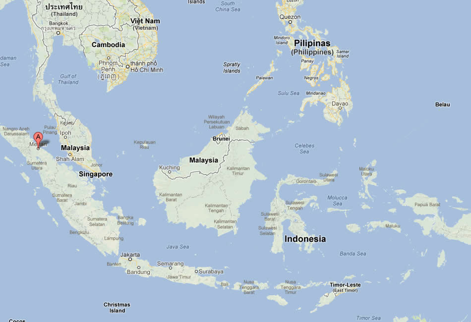 map of Medan indonesia