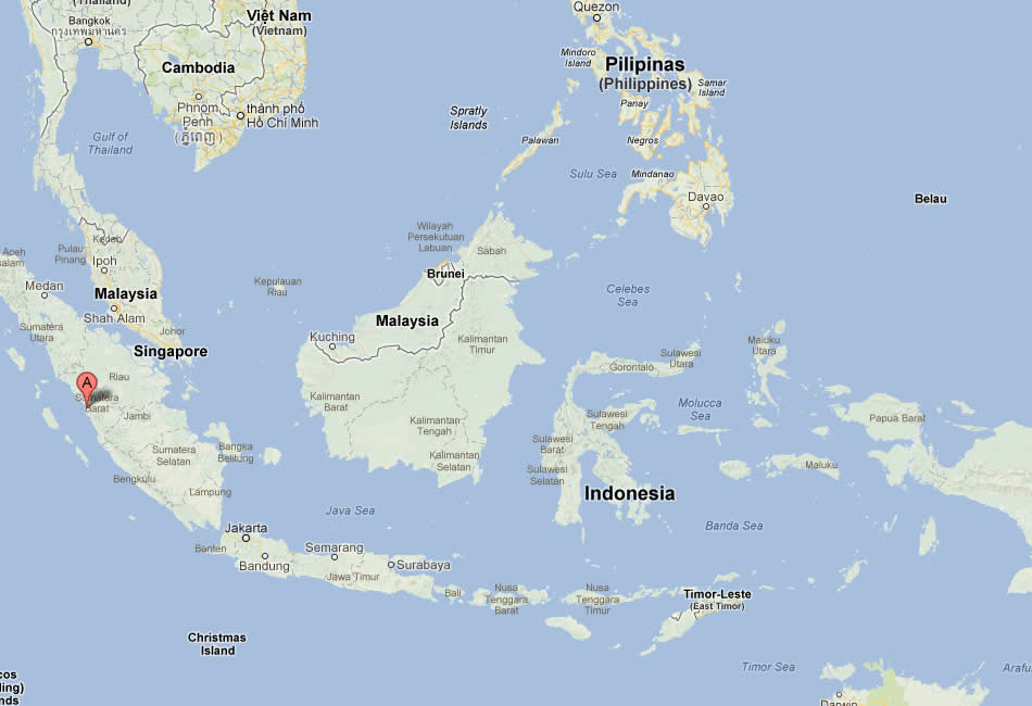 map of Padang indonesia