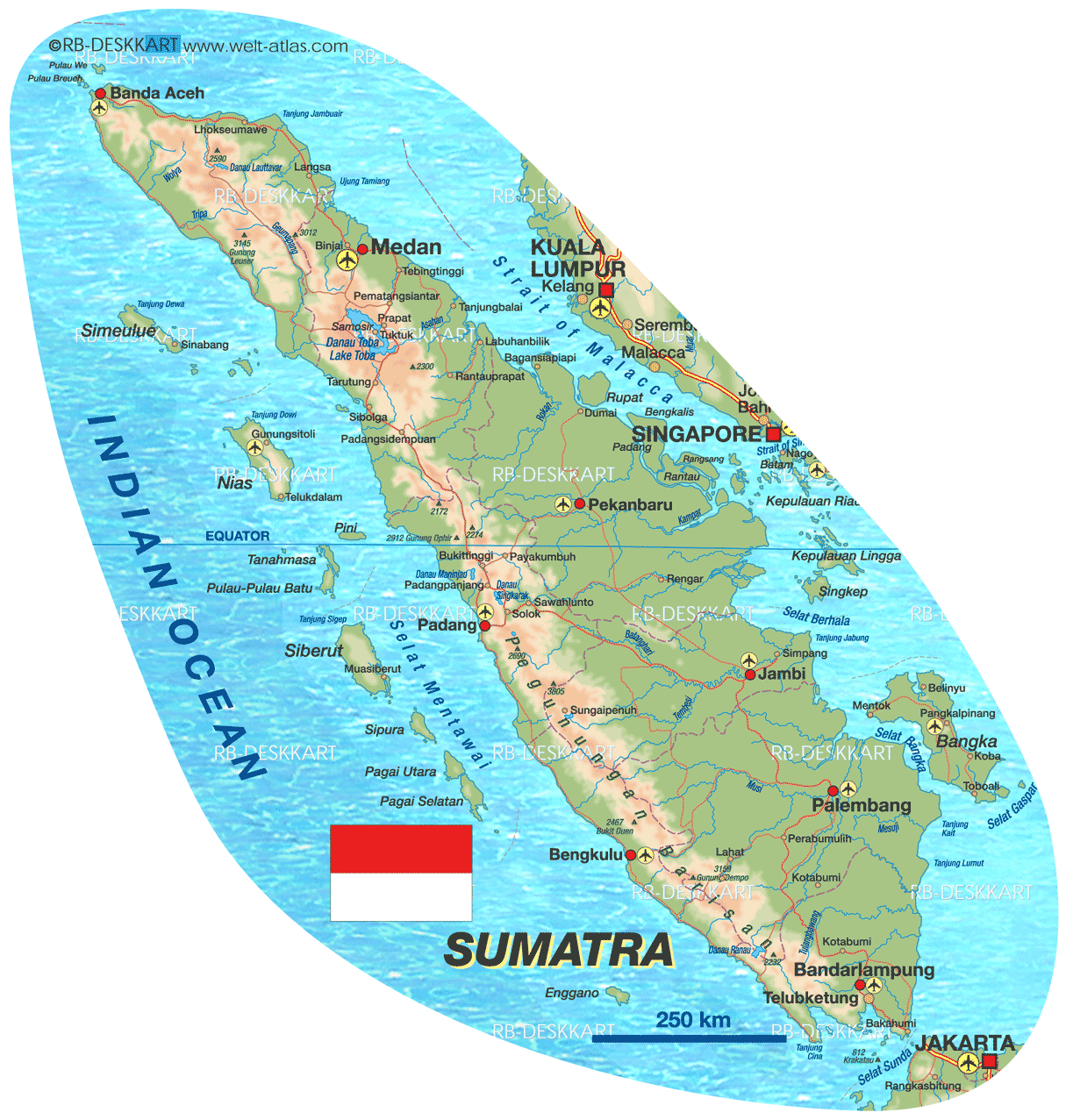 sumatra Padang map
