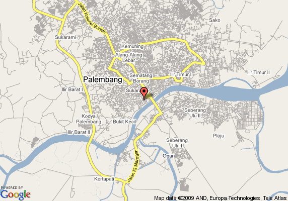 Palembang city map