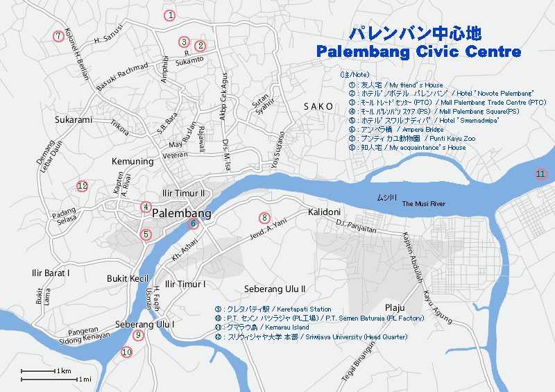Palembang map