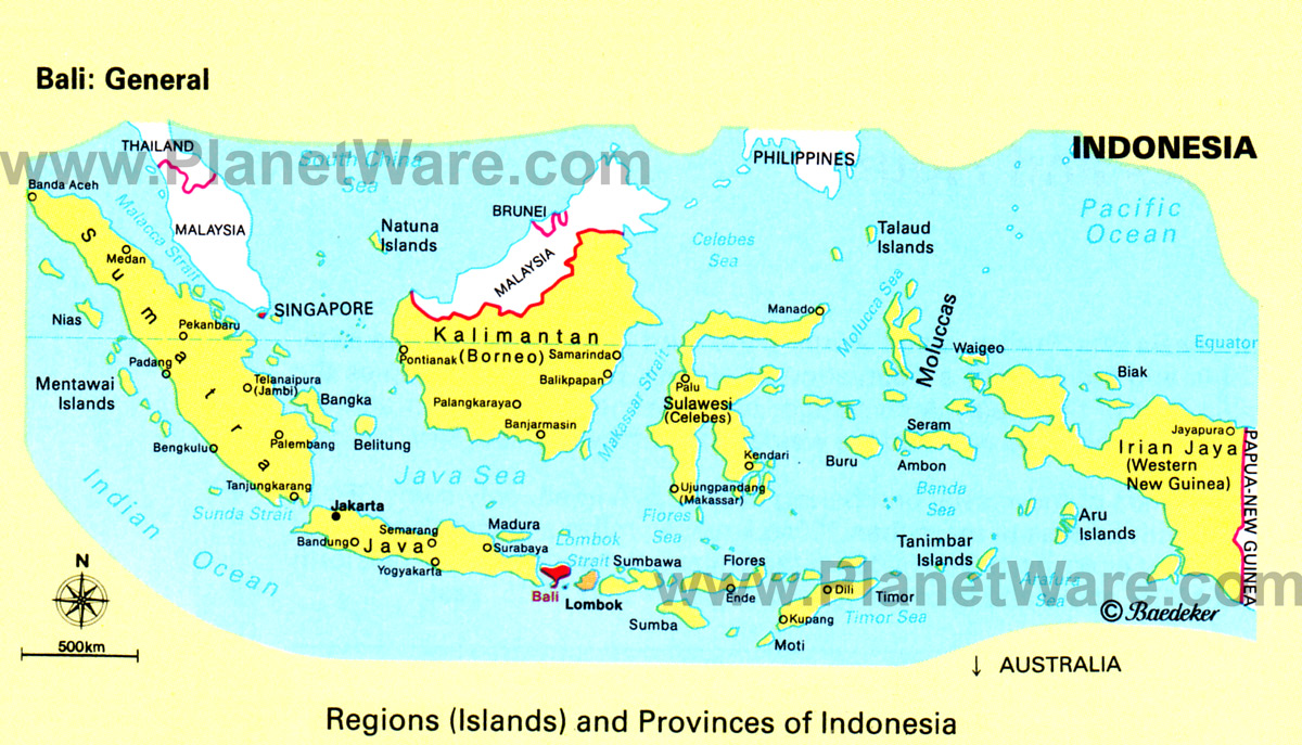 regions provinces of indonesia map