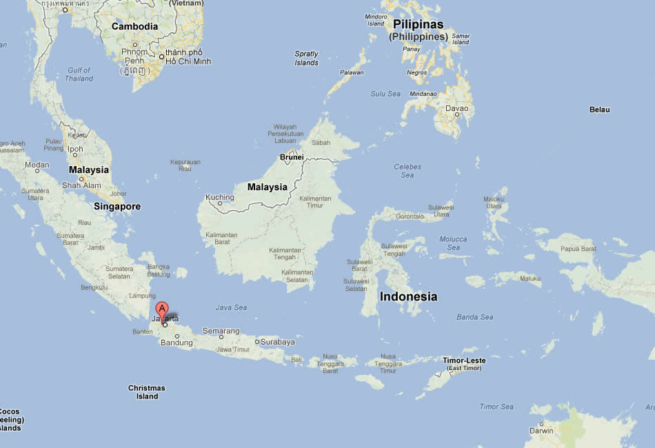 map of Tangerang indonesia