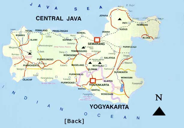 Yogyakarta central java map