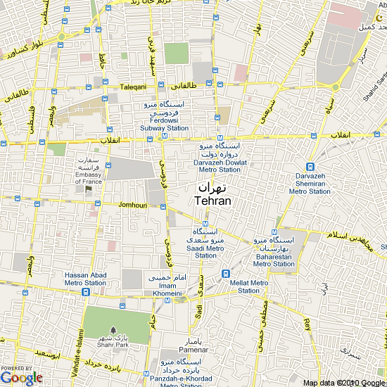 Tehran Map And Tehran Satellite Image