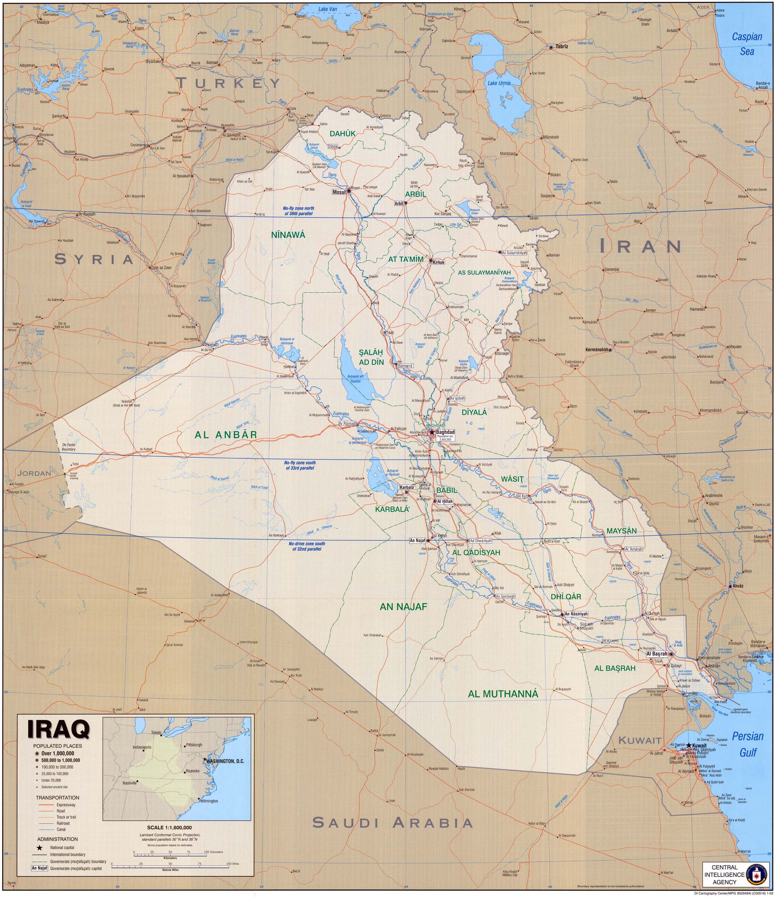 iraq cia map b