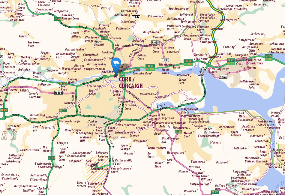 map of cork