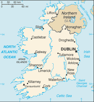 ireland dublin map