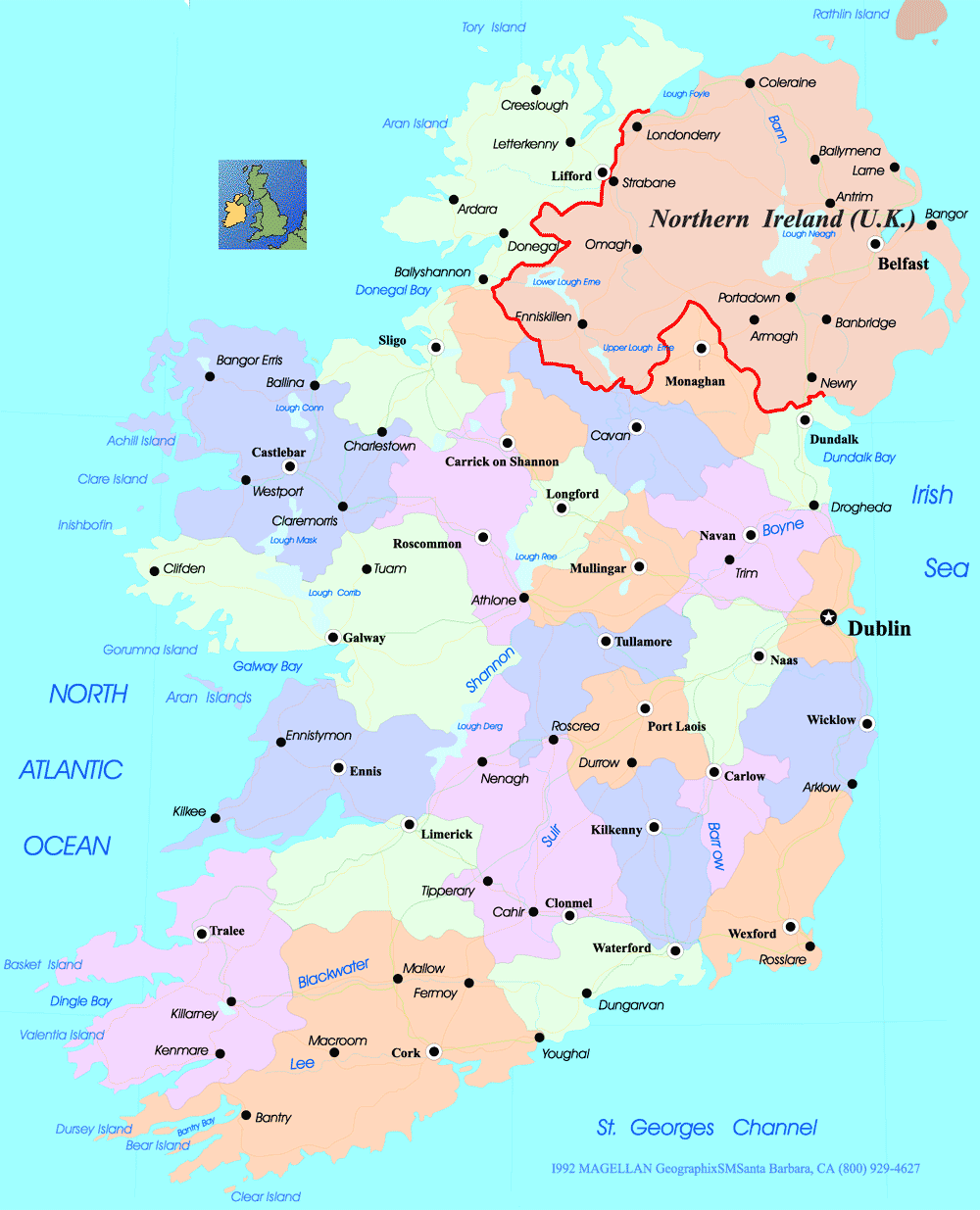 ireland political map