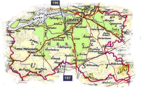 Newcastle West Limerick Map Limerick Map And Limerick Satellite Image