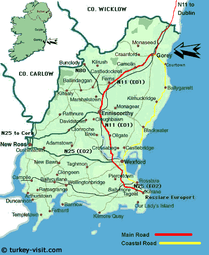 Wexford region map