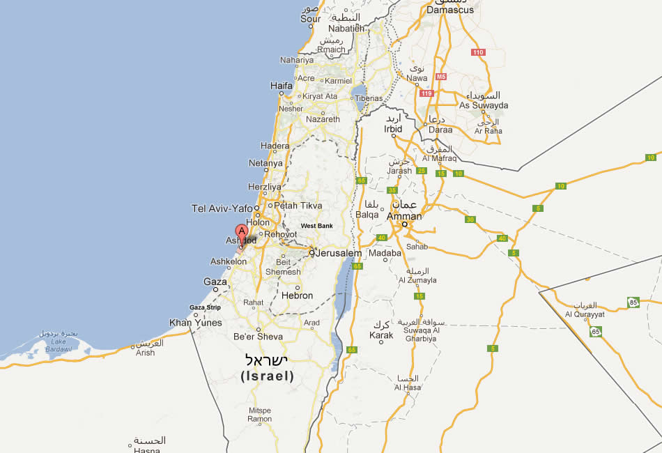 map of Ashdod israel