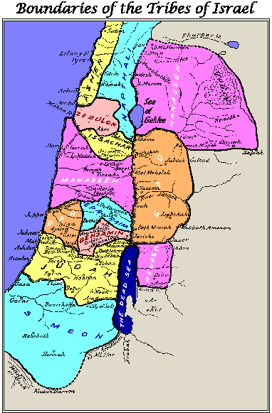 boundaries of the tribes of israel