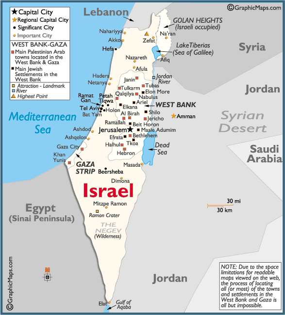 israel map west bank