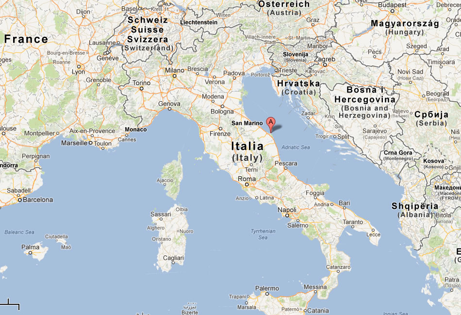 map of Ancona italy