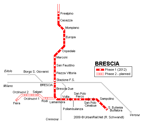 brescia subway map