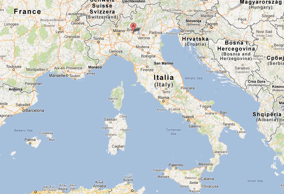 map of Brescia italy