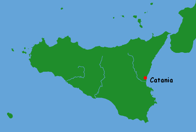 Catania sicily map