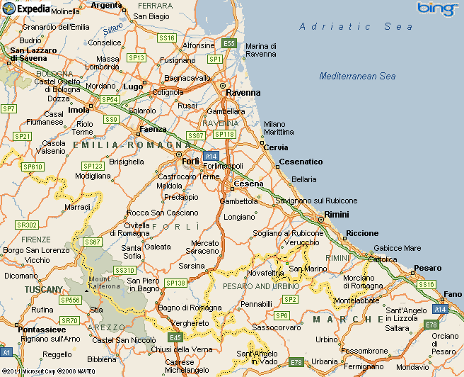 Cesena province map