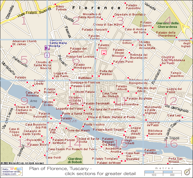 Florence districts map