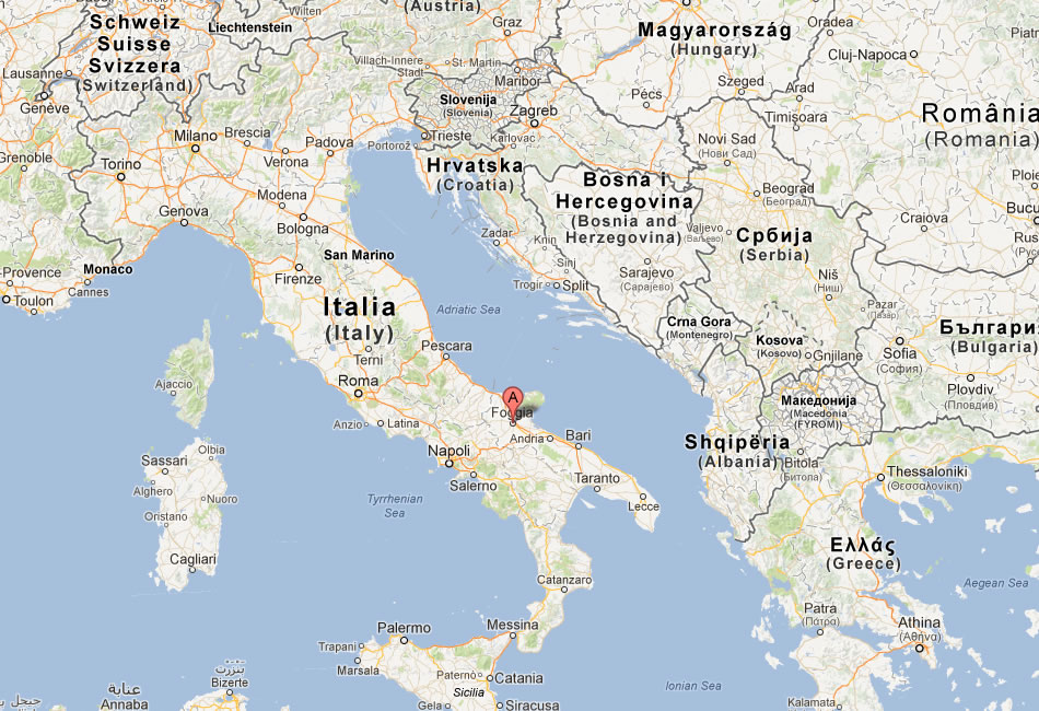map of Foggia italy