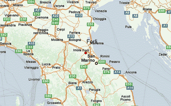 Forli regional map