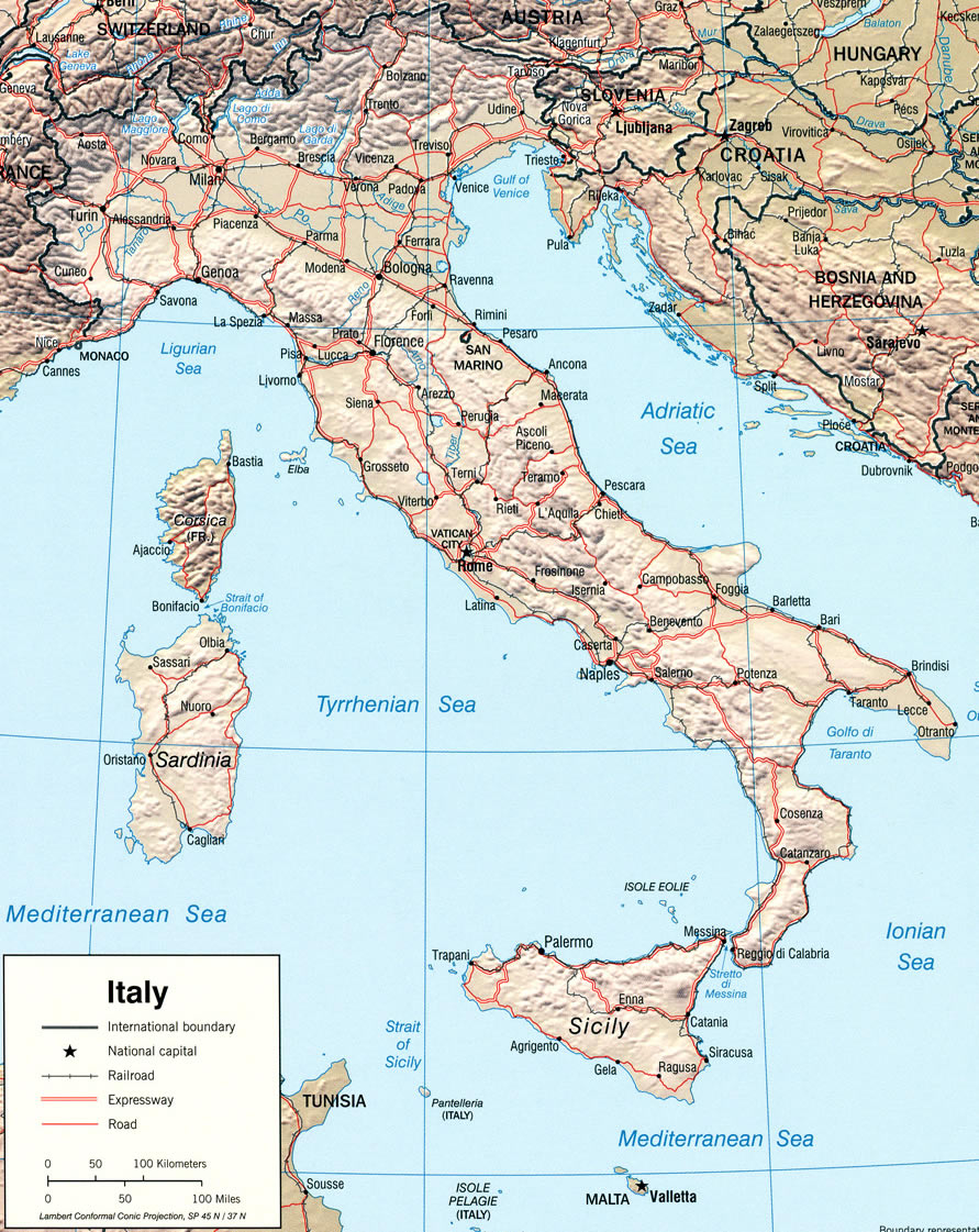 italy political map