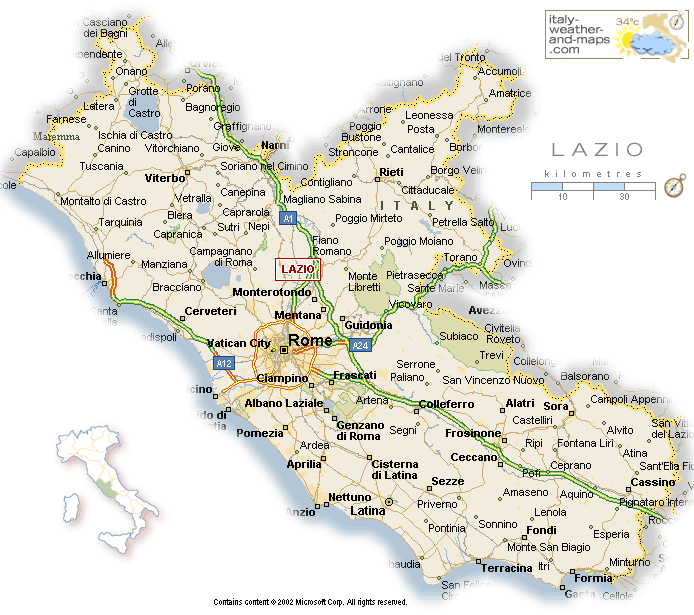 Latina rome map