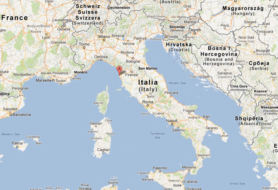 map of Livorno italy