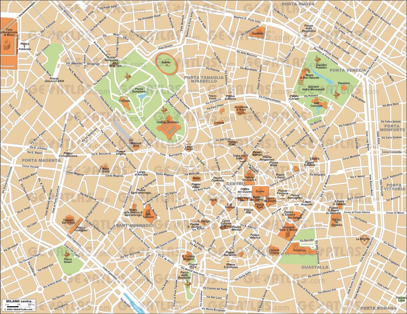 Milan Map and Milan Satellite Image
