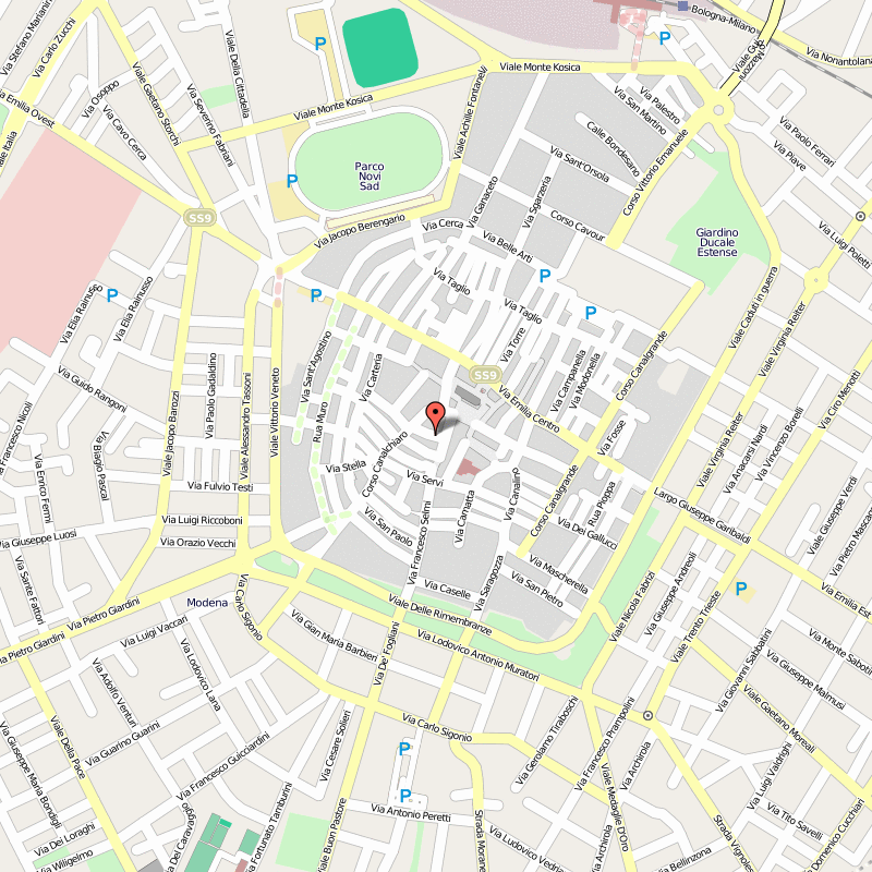 Modena center map