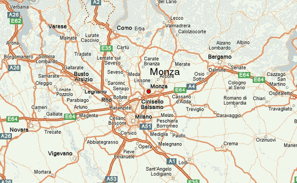 Monza milan regional map