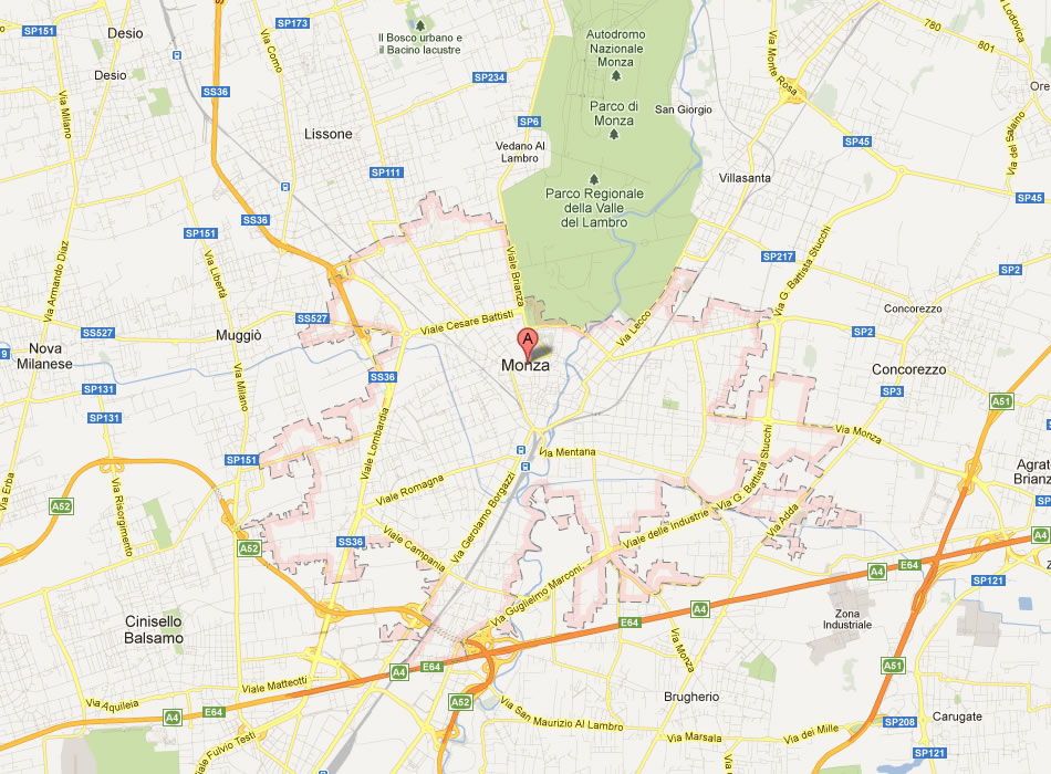 map of Monza