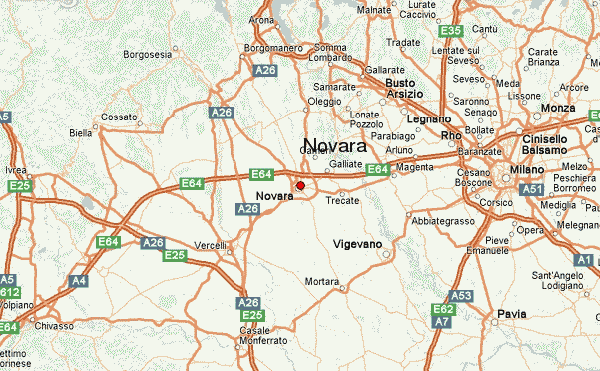 Novara milano map
