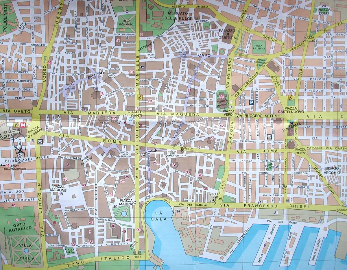 Palermo street map