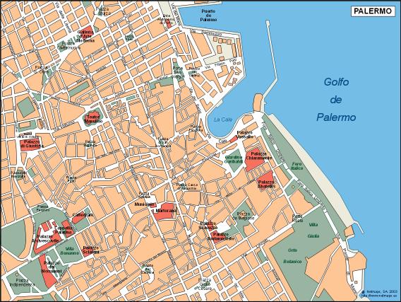 Palermo harbor map
