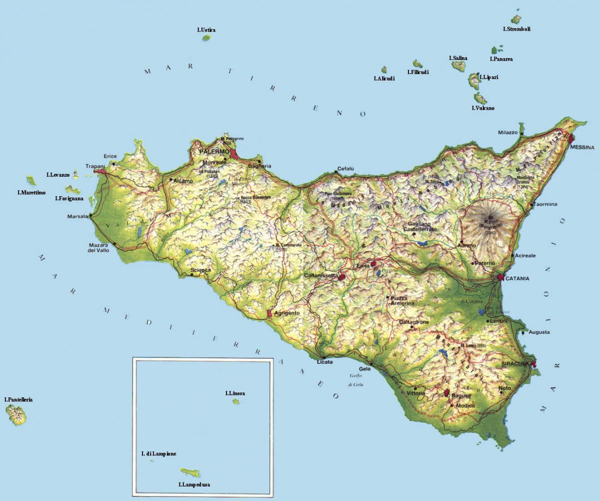 sicilia Palermo map