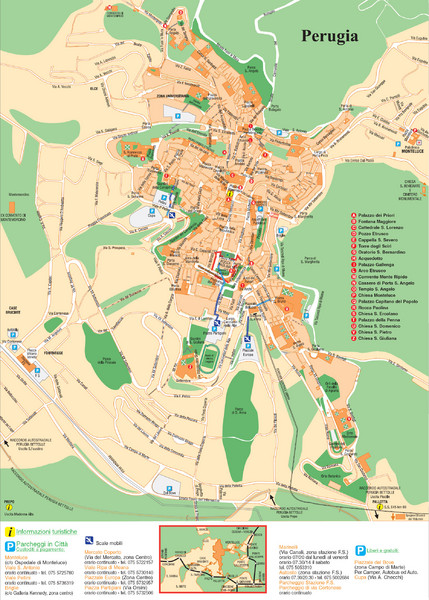 Perugia regions map