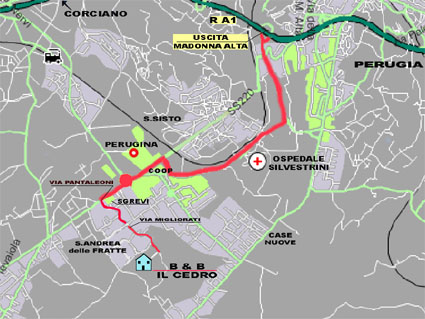 Perugia road map