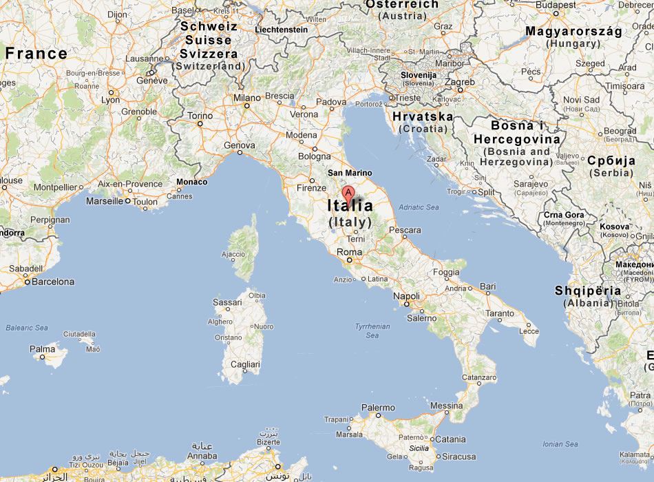 map of Perugia italy