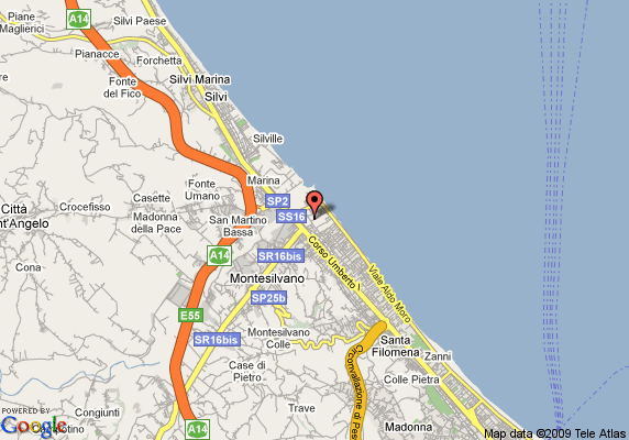 Pescara hotels map