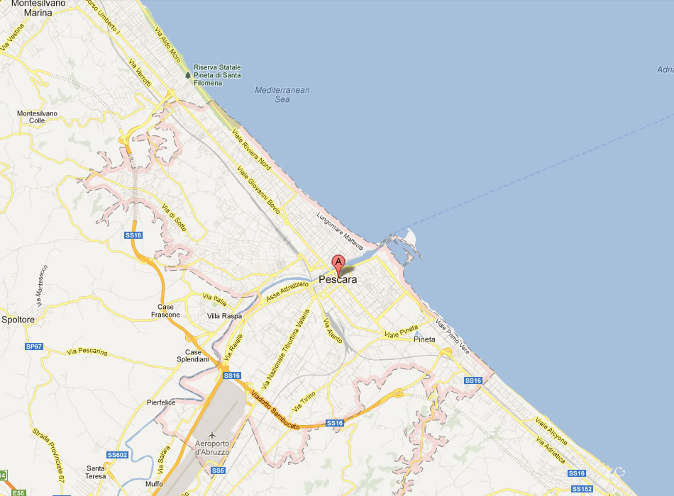 map of Pescara